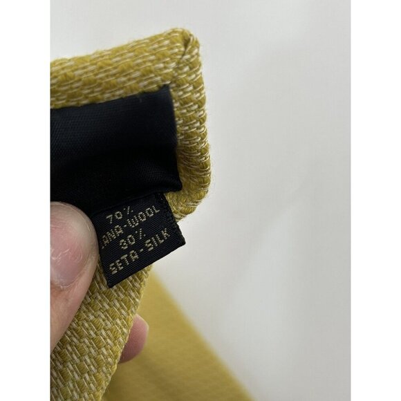 VTG ASSORTED LOT OF 3 - Red, Green & Yellow Silk / Wool Ties Made in Italy - Picture 7 of 10